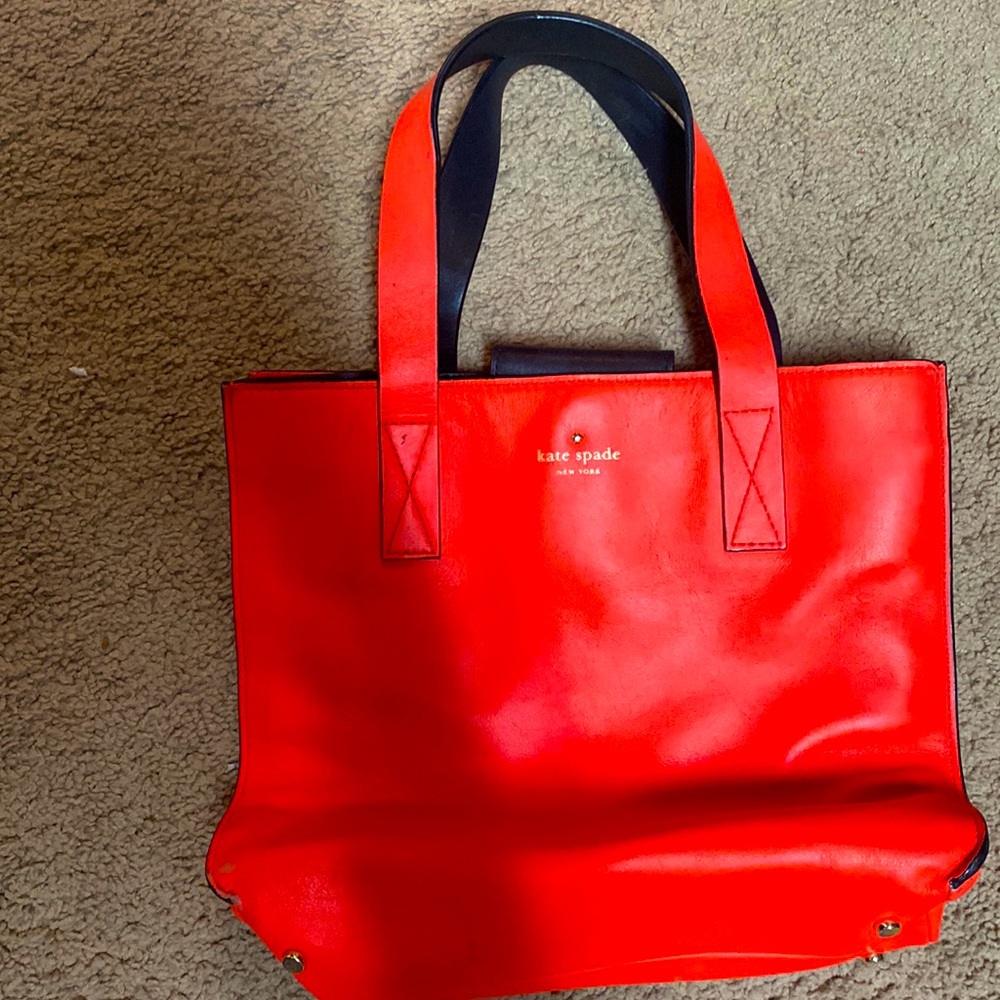 Bright coral kate spade purse